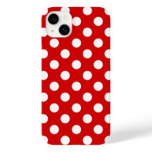De grands Pois blancs sur le beau rouge