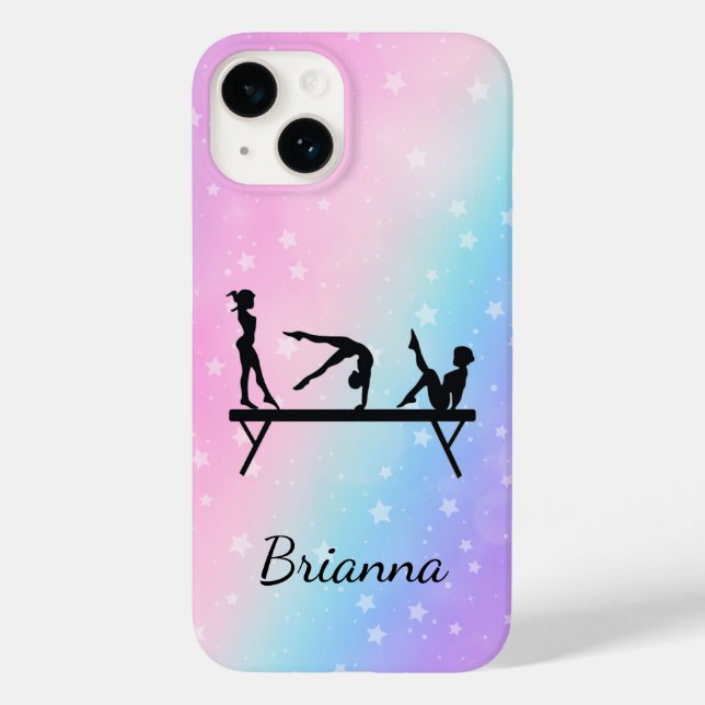 Coques Case-Mate iPhone De la poutre au téléphone Gymnastique personnalisé (Verso)