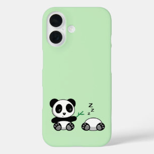 Coque Pour iPhone 16 De mignons petits pandas sur fond vert