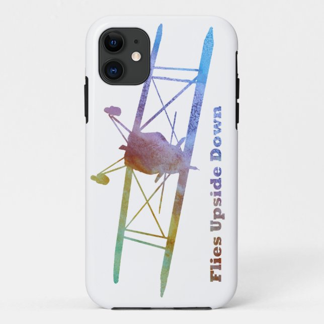 Coques Case-Mate iPhone De "mouches biplan upside-down" (Dos)