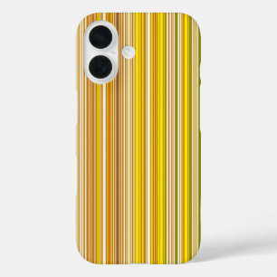 Coque Pour iPhone 16 De nombreuses bandes multicolores en jaune...