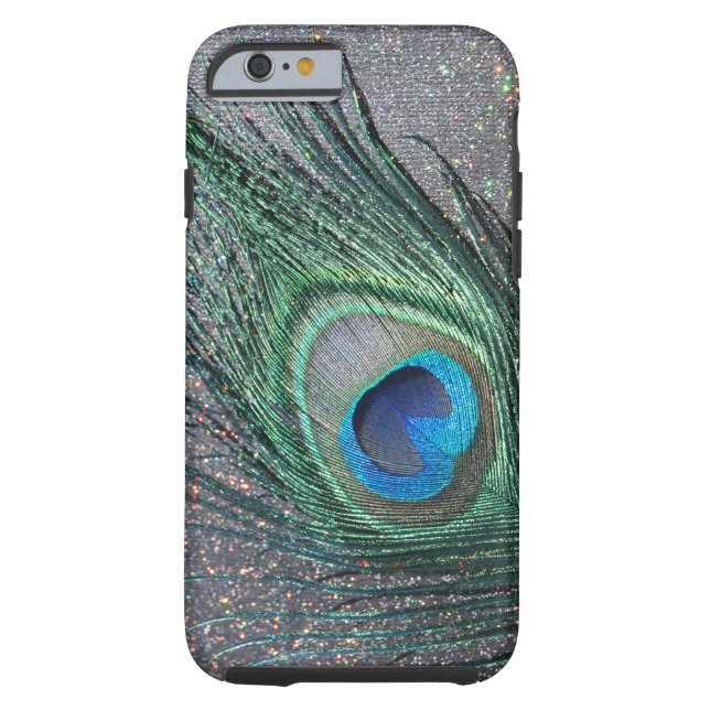 Coques Case-Mate iPhone De paon de plume toujours la vie noire (Dos)