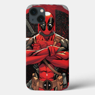 Coques Pour iPhone Deadpool dans le logo Paint Splatter