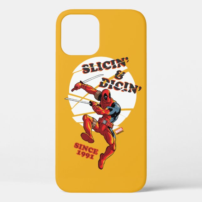 Coques Case-Mate iPhone Deadpool | Slicin' & Dicin' depuis 1991 (Verso)