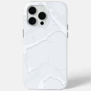 Coque iPhone 15 Pro Max Débris de marbre blanc élégant