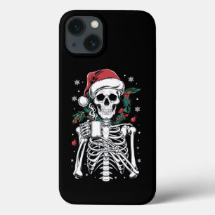 Case-Mate iPhone Case Décès dans le squelette de Noël Café Lover cadeau