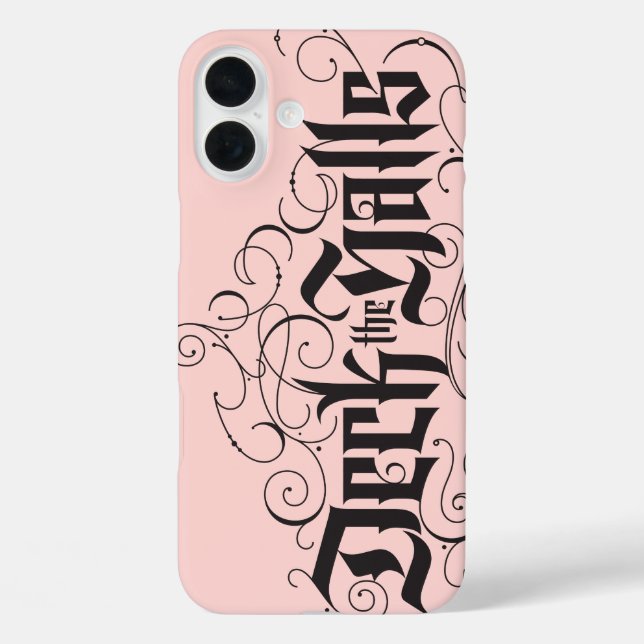 Coques Case-Mate iPhone Deck the Halls Moderne Noël Lettering rose (Verso)