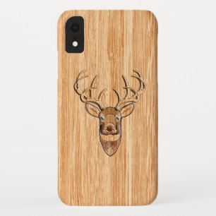 Coques Pour iPhone Décor blanc Tail Cerf Tête de Bois Grain