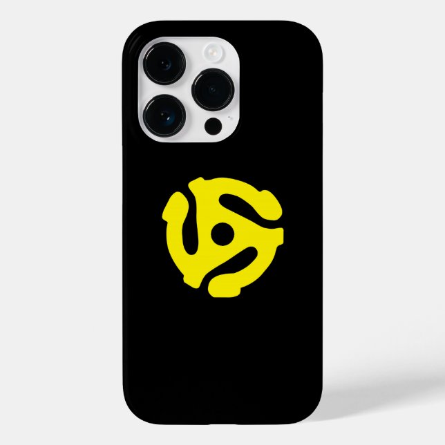 Coques Case-Mate iPhone Décor DJ Retro Yellow 45 (Verso)