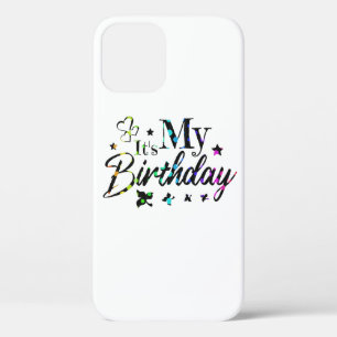 Case-Mate iPhone Case decor it's my birthday with rainbow circles text