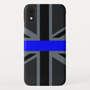 Coques Pour iPhone Décor Union Jack de Ligne Bleue Mince