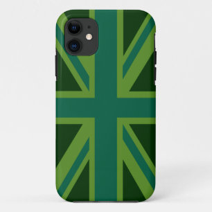 Etui iPhone Case-Mate Décor Union Jack vert sarcelle