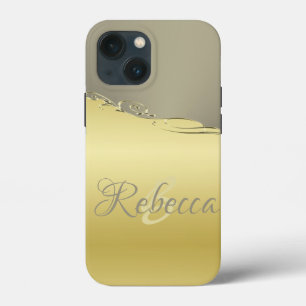 Case-Mate iPhone Case Décoration en métal or de luxe sur or et argent
