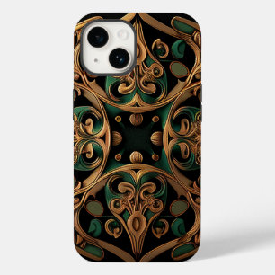 Coque Pour iPhone 14 Décoration Motif en bronze vert