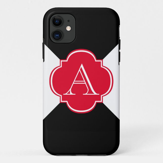 Coques Case-Mate iPhone Décorations de monogramme (Dos)