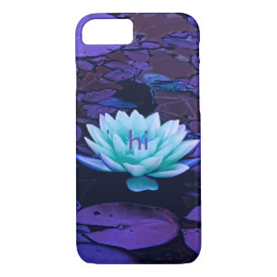 Case-Mate iPhone Case Décoré d'un monogramme floral de turquoise pourpre