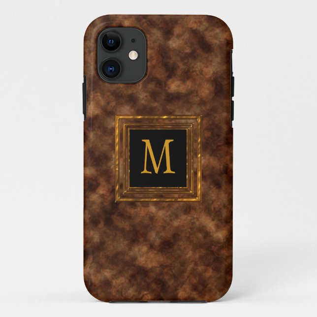 Coques Case-Mate iPhone Décoré d'un monogramme masculin classieux (Dos)