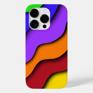 Coque Pour iPhone 14 Pro Découpe 3D Rainbow