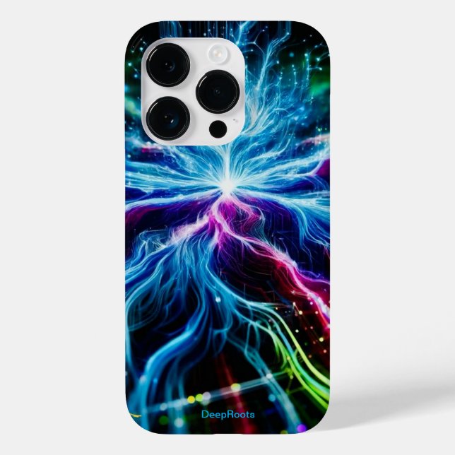 Coques Case-Mate iPhone DeepRoots, un monde numérique dans le cyberespace (Verso)