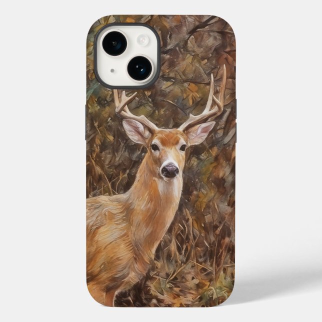 Coques Case-Mate iPhone Deer Antler Buck Wild Deer Art Téléphone (Verso)