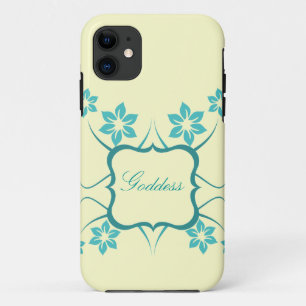 Coque iPhone 11 Déesse Floral CM iPhone 5 BT ID Coque, Turquoise