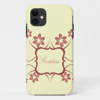 Déesse Floral iPhone 5 BT Coque, Rouge