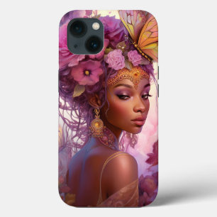 Case-Mate iPhone Case Déesse noire Art Imaginaire rose violet
