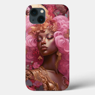 Case-Mate iPhone Case Déesse noire en rose et or
