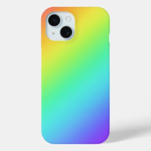 Coque Pour iPhone 15 Dégradé arc-en-ciel brillant