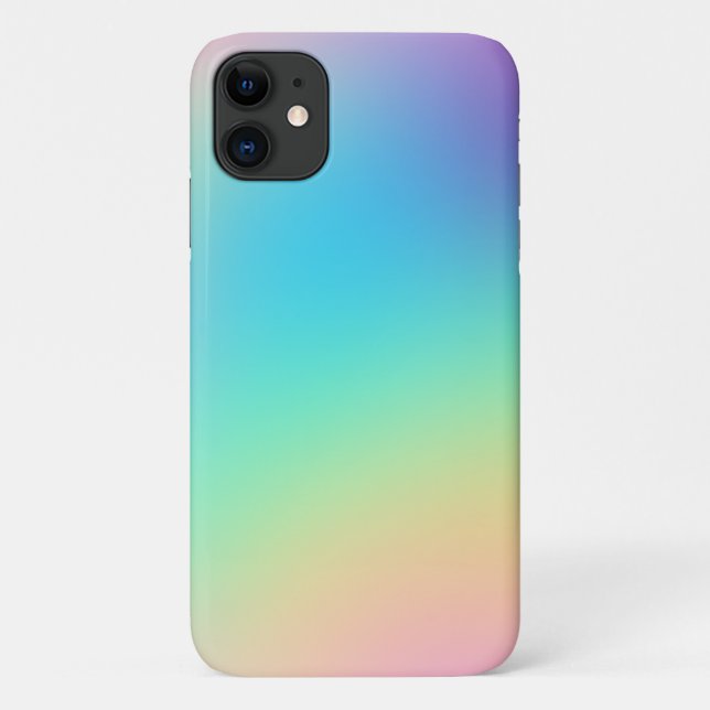 Coques Case-Mate iPhone Dégradé arc-en-ciel doux et prismatique (Dos)