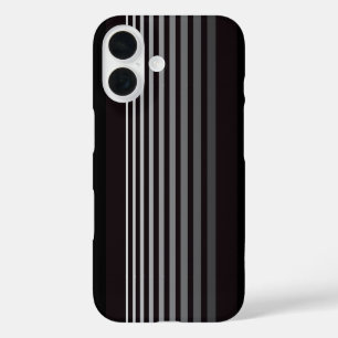 Coque Pour iPhone 16 Dégradé Monochrome Moderne Diagramme Vertical