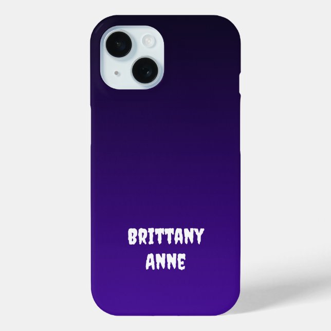 Coques Case-Mate iPhone Dégradé noir à violet (Verso)