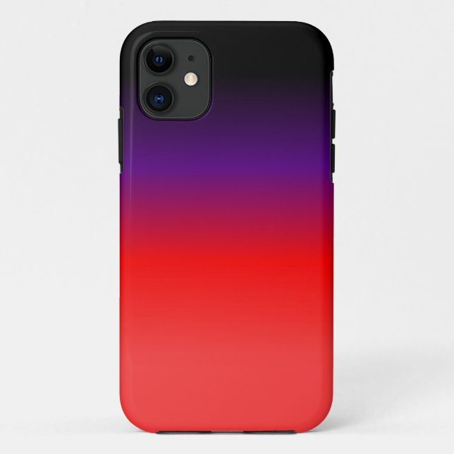 Coques Case-Mate iPhone Dégradé noir, pourpre et rouge (Dos)