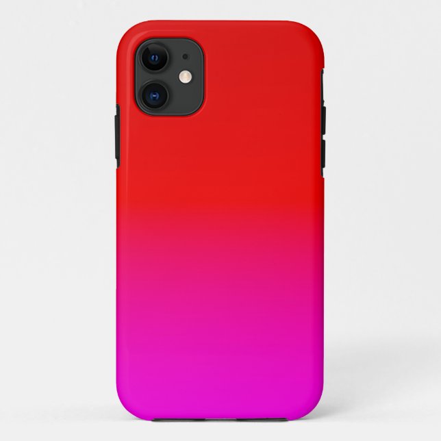 Coques Case-Mate iPhone dégradé noir rose, écarlate, rouge, rose (Dos)