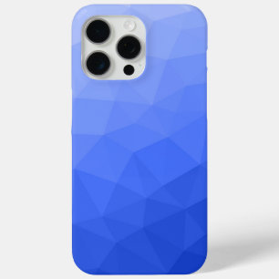 Coque iPhone 15 Pro Max Dégradé ombré bleu foncé à motif de maille géométr