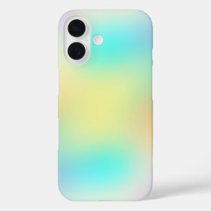Coque Pour iPhone 16 Dégradé pastel bleu jaune et violet