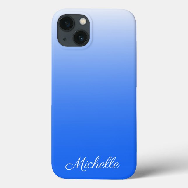 Coques Case-Mate iPhone dégradé personnalisé ombre électrique bleu Coque-M (Verso)