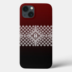 iPhone 13 Case Dégradé rouge et noir et blanc Design nordique