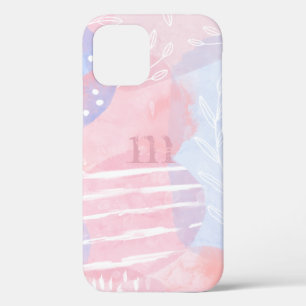Case-Mate iPhone Case Delicate Blush and Blue Abstract Watercolor Shapes