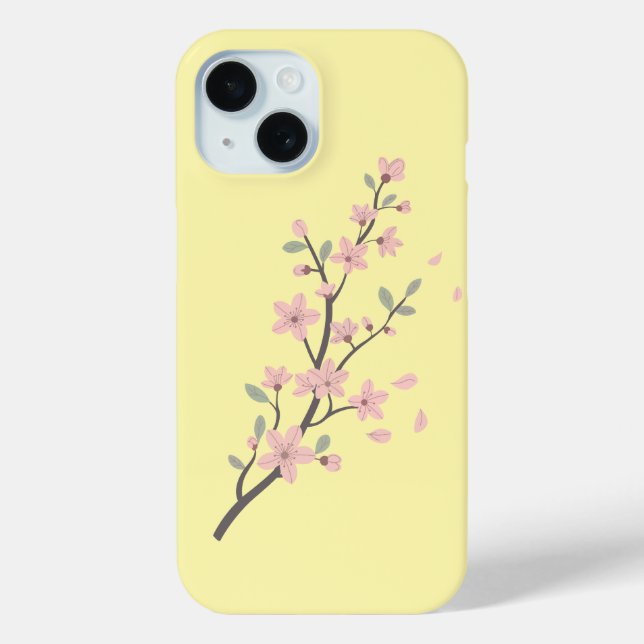 Coques Case-Mate iPhone Delicate Cherry Blossom Branch Illustration (Verso)