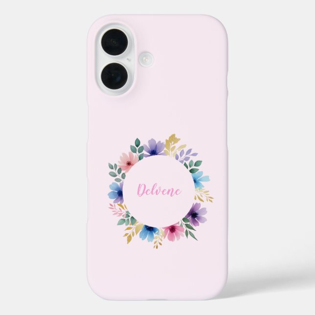 Coques Case-Mate iPhone Délicate couronne florale (Verso)