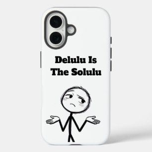 Coque Pour iPhone 16 Delulu est le Solulu Mème drôle