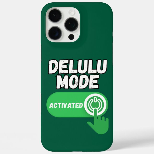 Coques Case-Mate iPhone Delulu Mode Activated | Funny Gen Z (Verso)