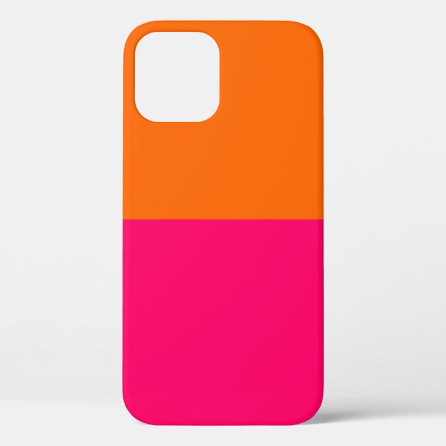 Coques Case-Mate iPhone Demi-orange et rose vif (Verso)