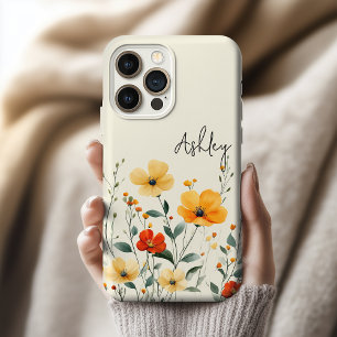 Coque iPhone 15 Pro Max Demoiselle d'honneur Fleurs sauvages personnalis