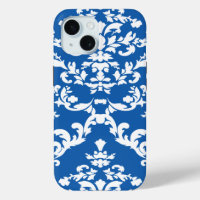 Denim Blue Bold Damask @ Emporiomoffa