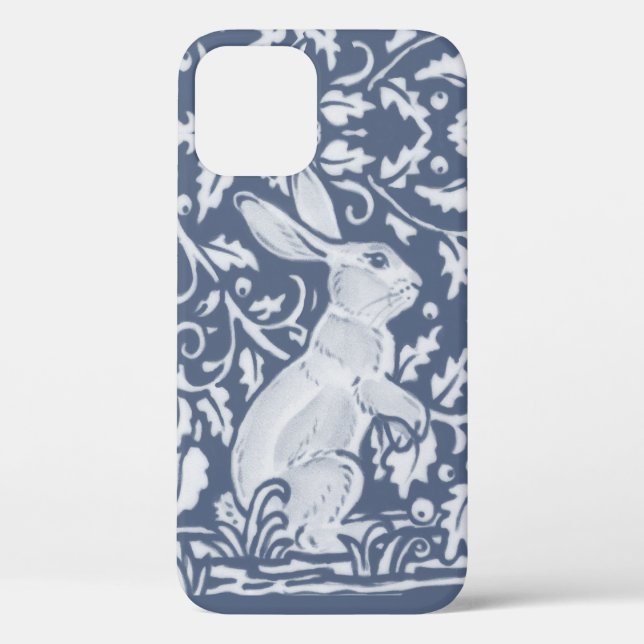 Coques Case-Mate iPhone Denim Blue Lapin Lapin Bois Floral (Verso)