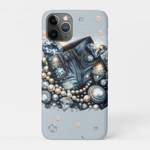 Case-Mate iPhone Case Denim Diamonds & Perles Jeans Bling
