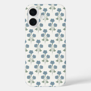 Coque Pour iPhone 16 Denim Poussiéreux & Botanique Côtière de Pêche