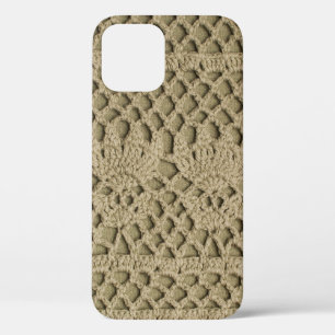 Case-Mate iPhone Case Dentelle artisanale vert olive sur arrière - plan
